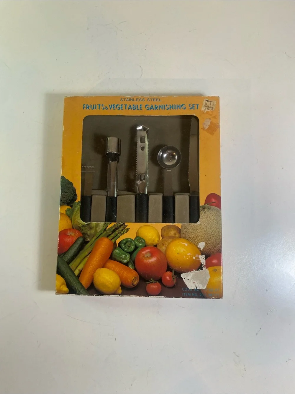 Vintage Set Of 5 Kmart Fruit Vegetable Garnishing Tools In Original Box